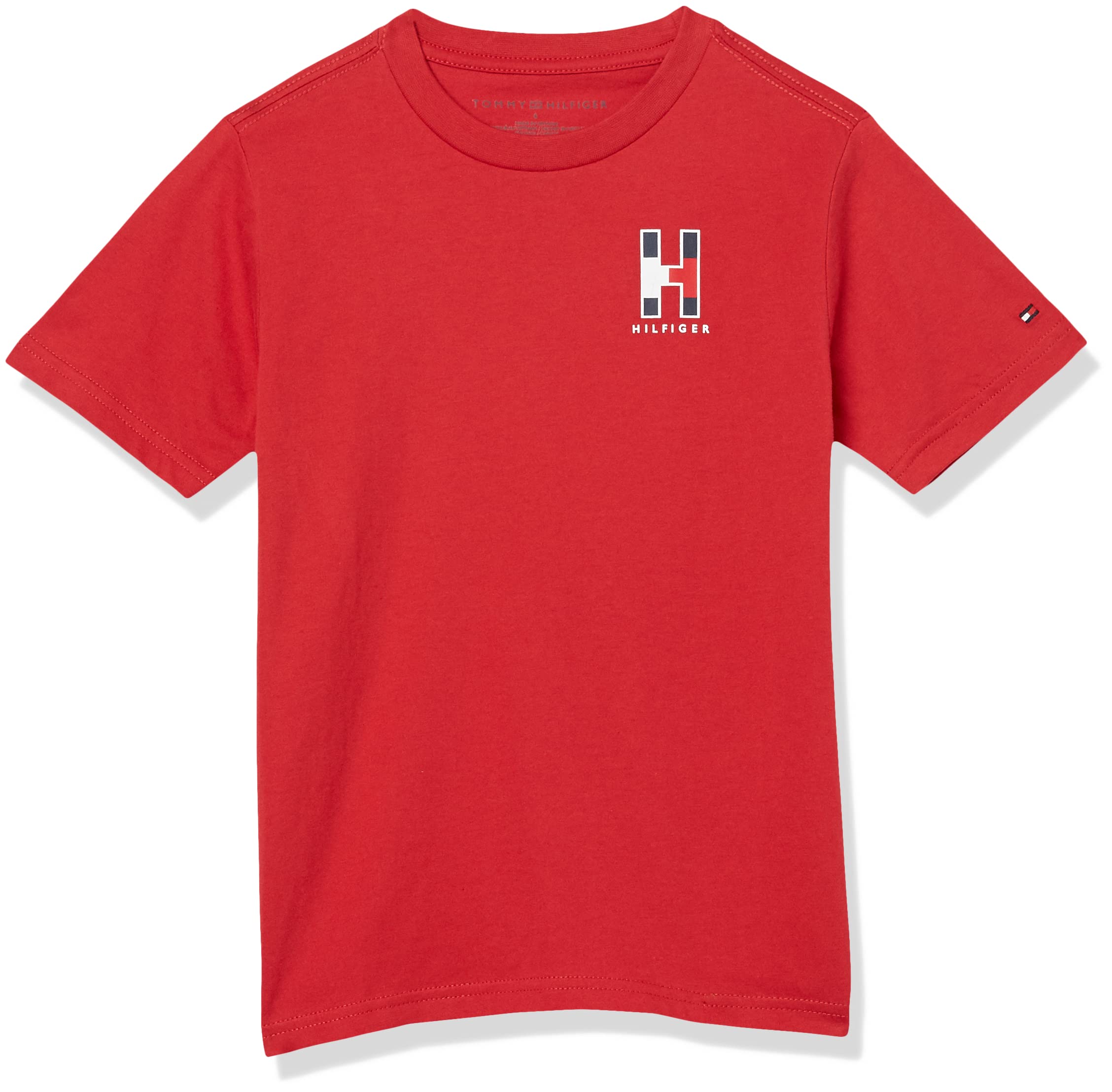 Tommy Hilfiger Boys' Short Sleeve Solid Matt Crew Neck T-Shirt, Soft, Comfortable, Relaxed Fit
